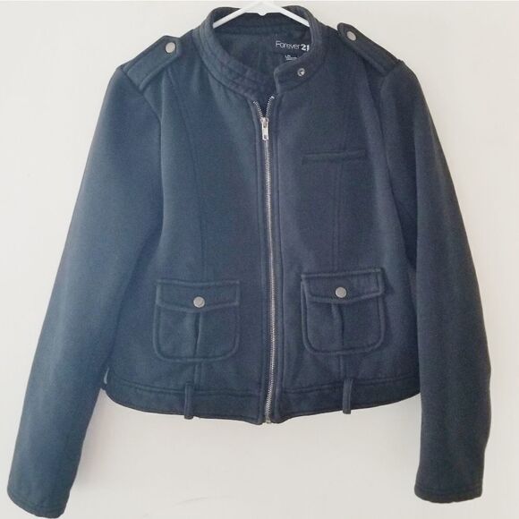 Forever 21 coat zip closure front pocket - Picture 1 of 5